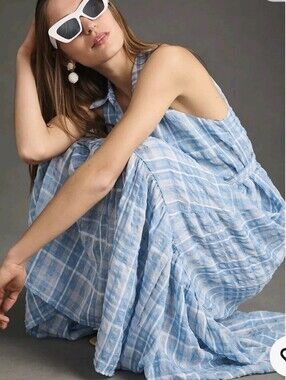 Anthropologie Sleeveless Buttondown Maxi Shirt Dress Size S